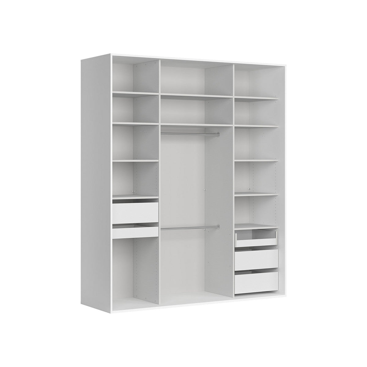 Dressing FLEX, alb, PAL, 201x66x240 cm