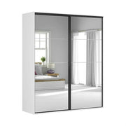 Dressing FLEX, alb, PAL, cu 2 usi si oglinda, 200x66x240 cm