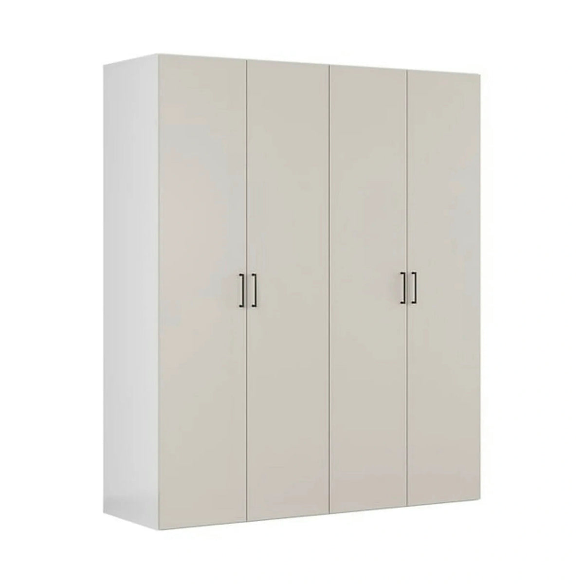 Dressing FLEX, casmir/alb, PAL, cu 4 usi, 200x66x240 cm