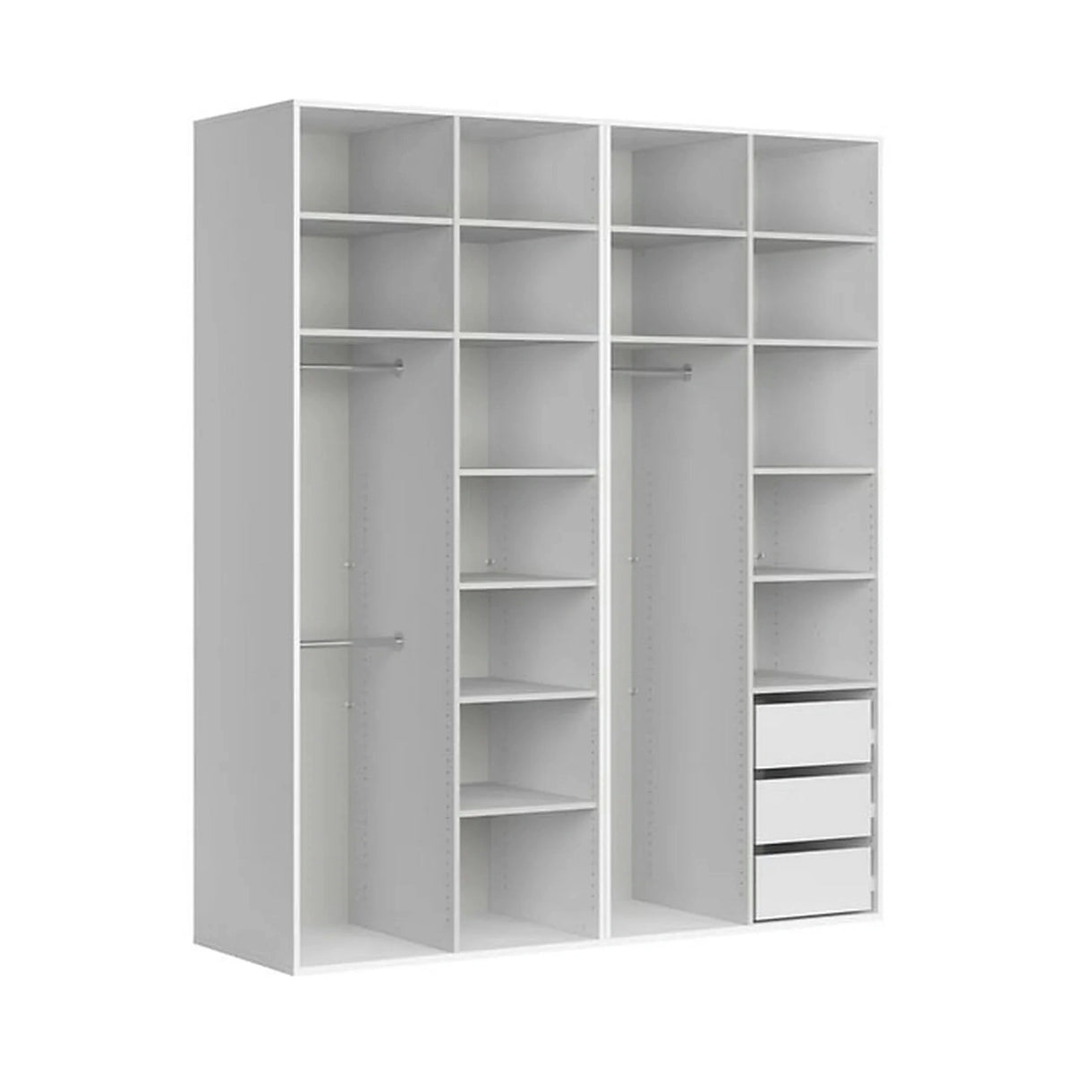 Dressing FLEX, casmir, PAL, cu 4 usi, 200x66x240 cm