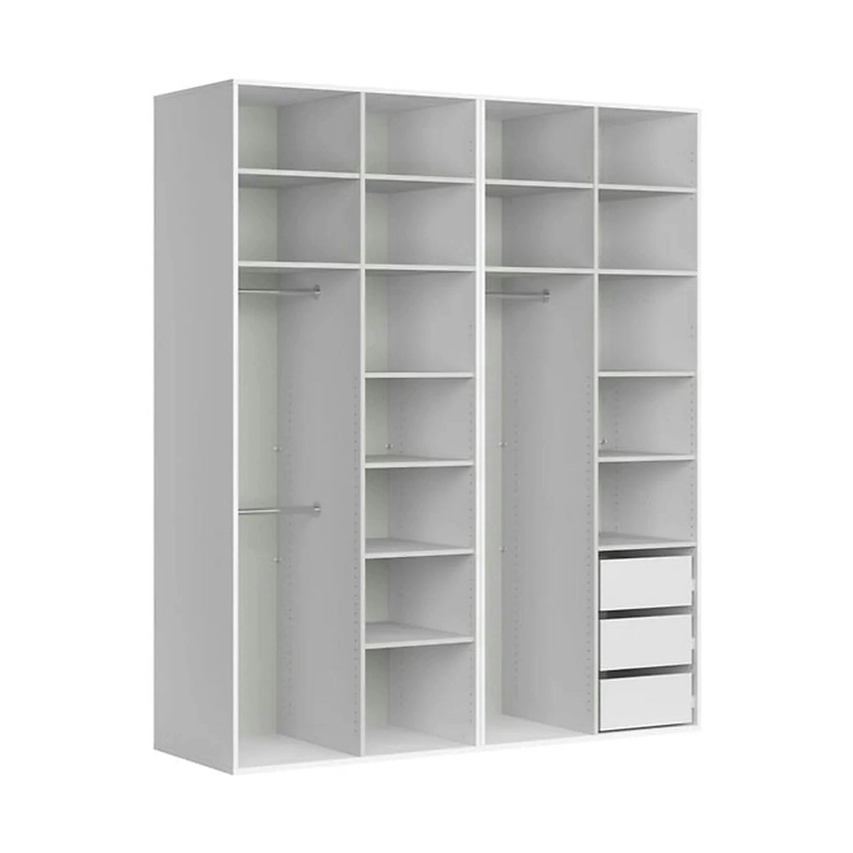 Dressing FLEX, casmir, PAL, cu 4 usi, 200x66x240 cm