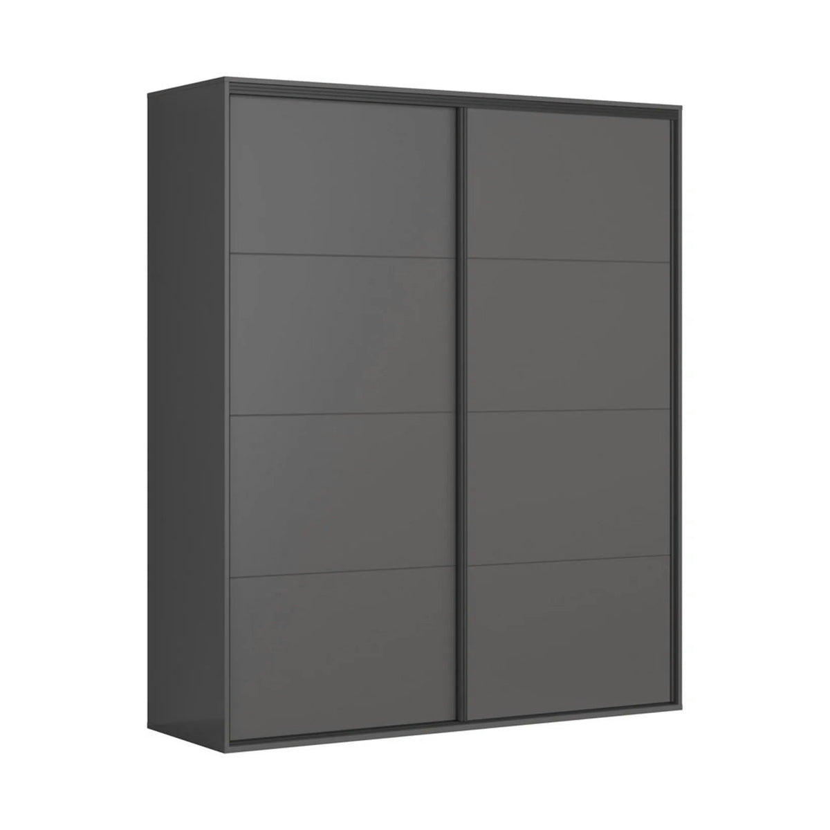 Dressing FLEX, gri grafit, PAL, cu 2 usi, 200x66x240 cm