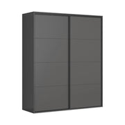 Dressing FLEX, gri grafit, PAL, cu 2 usi, 200x66x240 cm