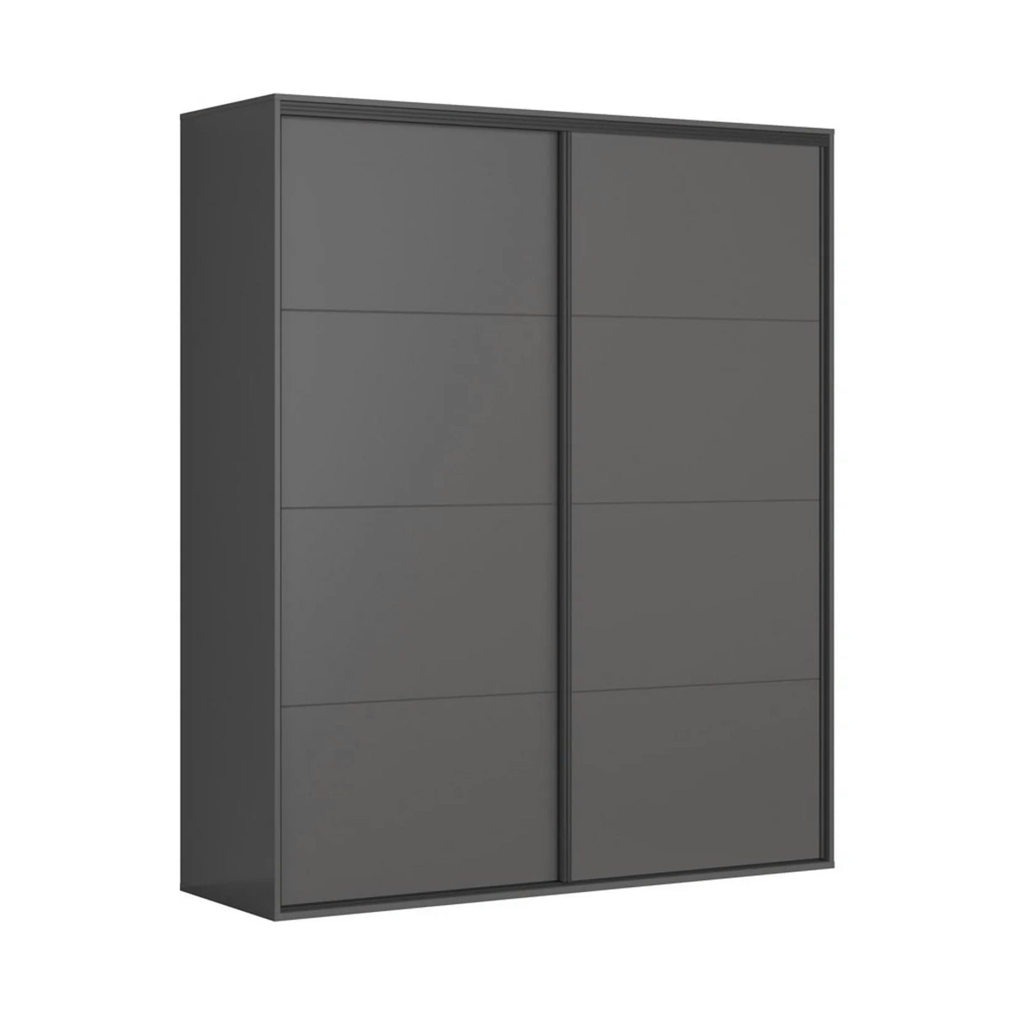 Dressing FLEX, gri grafit, PAL, cu 2 usi, 200x66x240 cm
