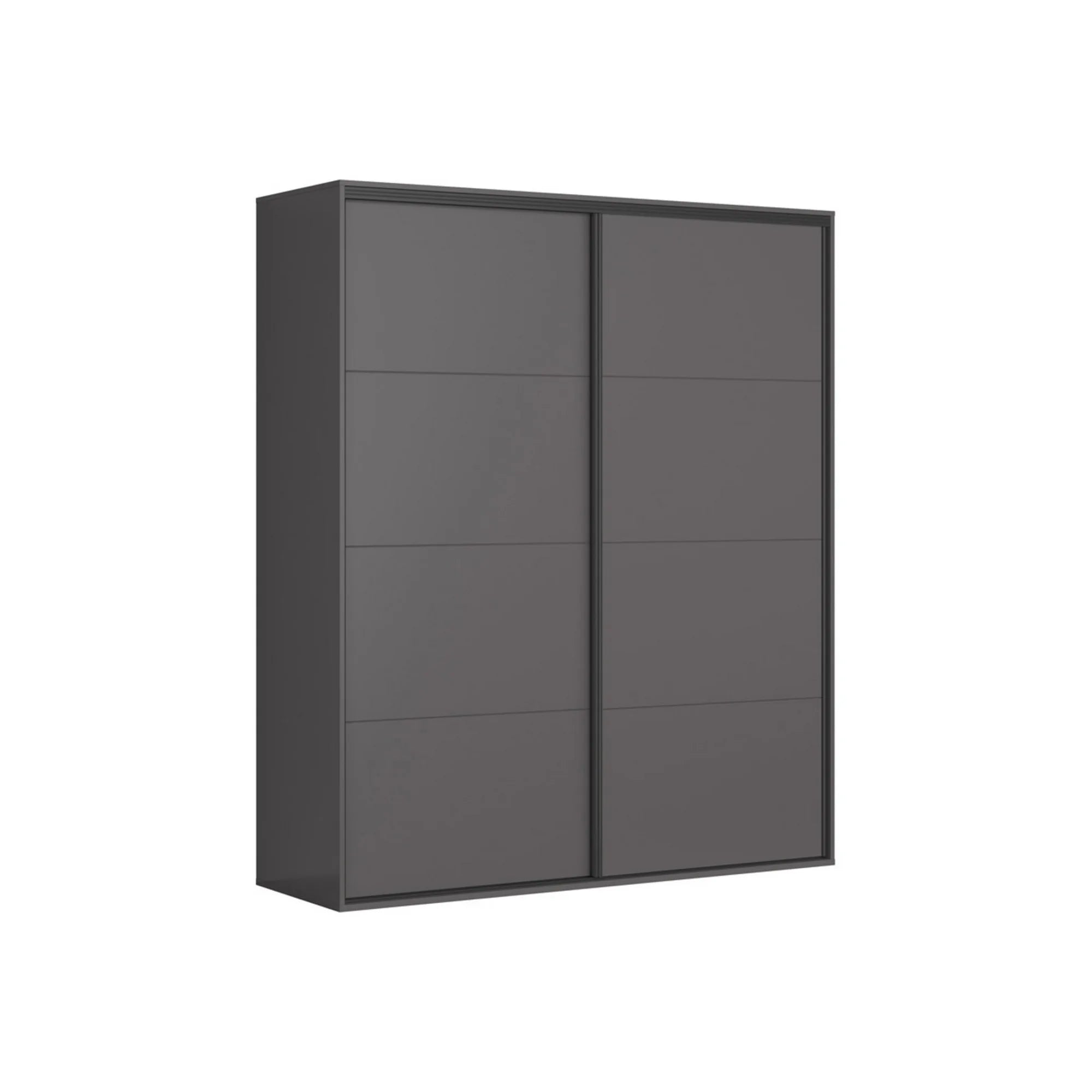 Dressing FLEX, gri grafit, PAL, cu 2 usi, 200x66x240 cm