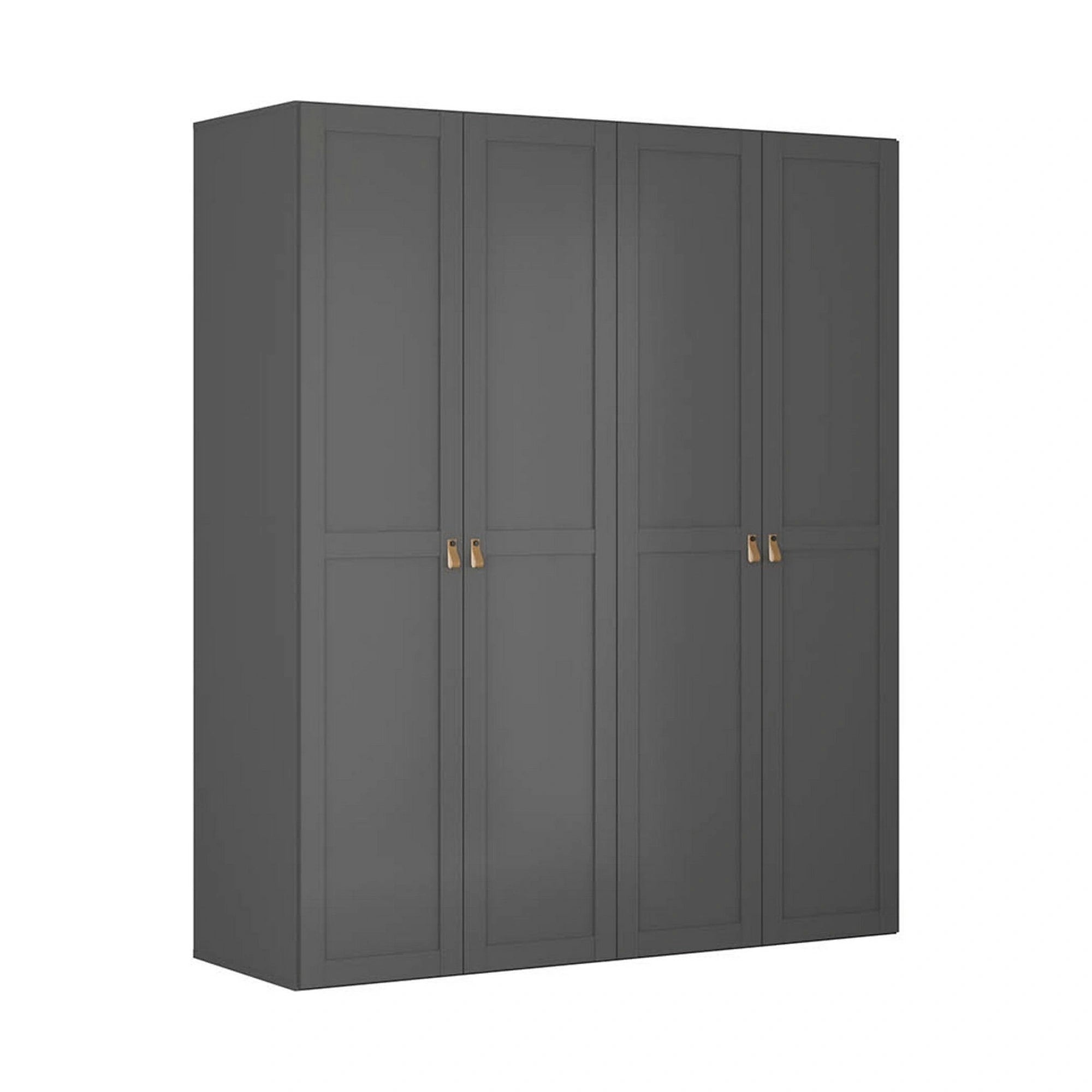 Dressing FLEX, gri grafit, PAL, cu 4 usi, 200x66x240 cm