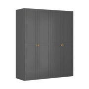 Dressing FLEX, gri grafit, PAL, cu 4 usi, 200x66x240 cm