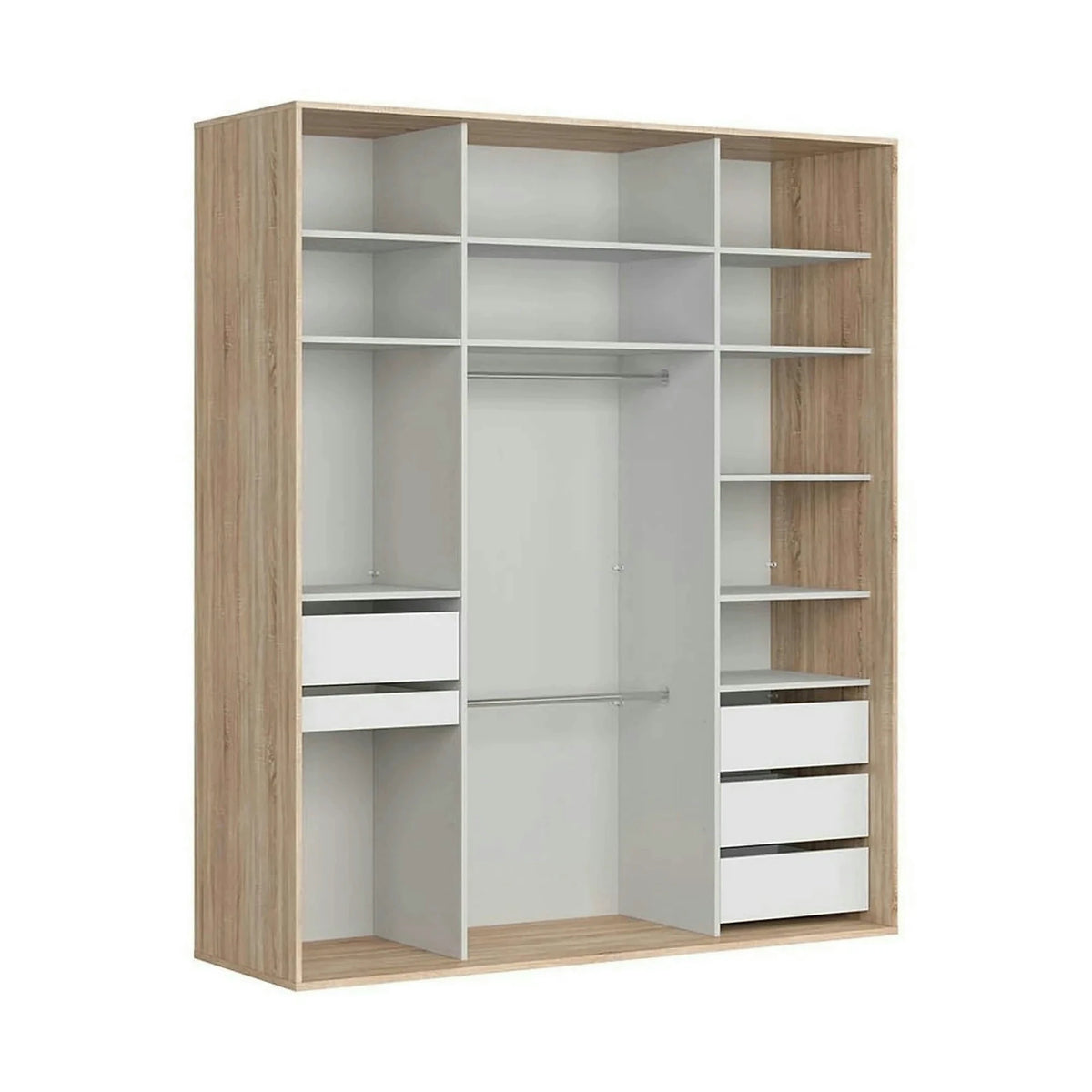 Dressing FLEX, stejar sonoma, PAL, cu 2 usi, 207x66x240 cm