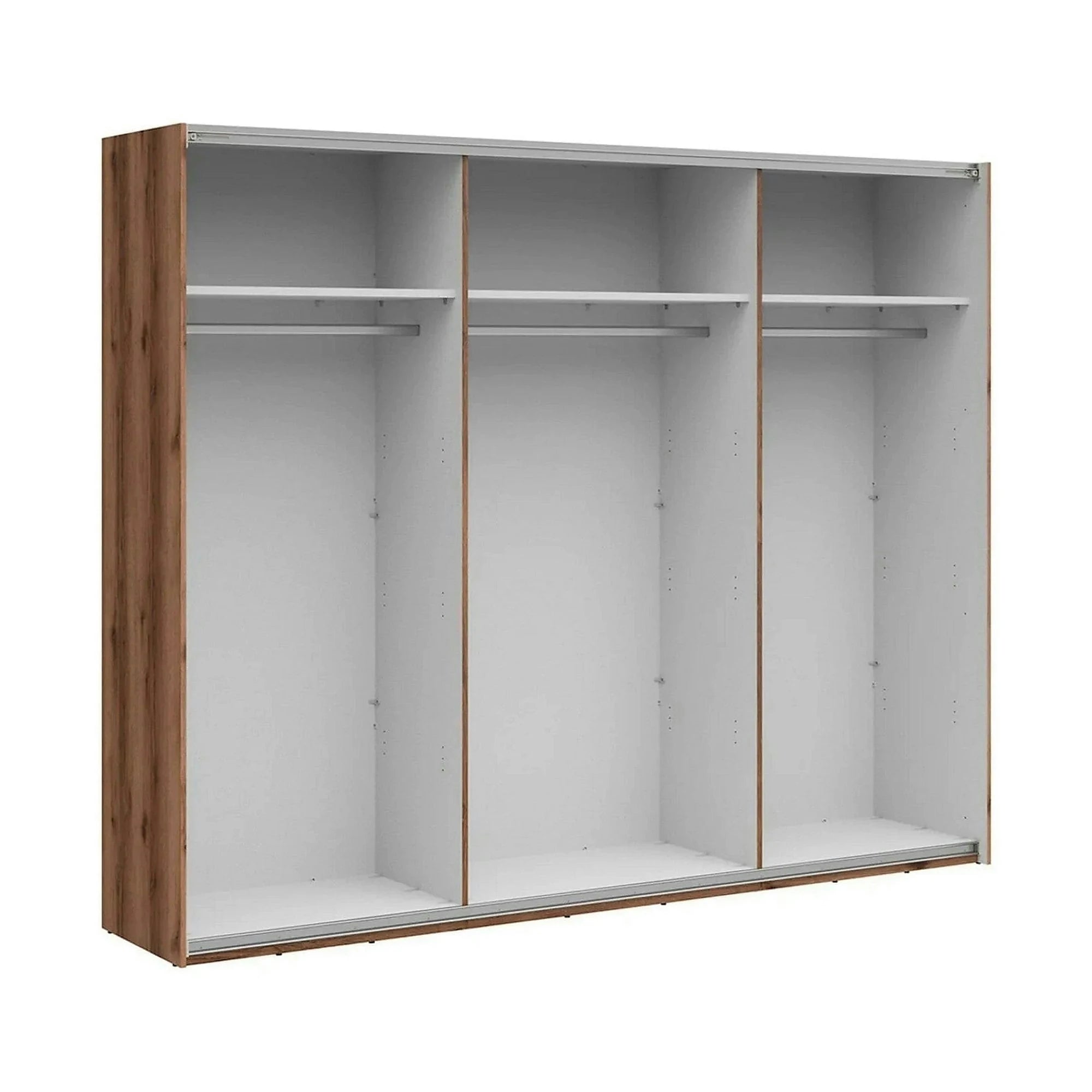 Dressing FORN, nuc/negru mat, PAL melaminat, cu 2 usi, 270x58x219 cm