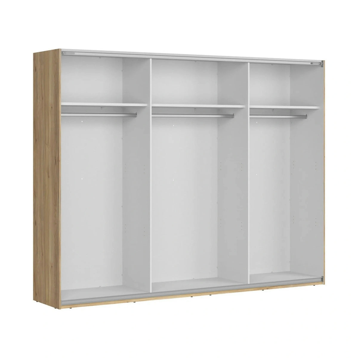 Dressing GLAMOUR, stejar/casmir, PAL, cu 3 usi, 270x61x211 cm