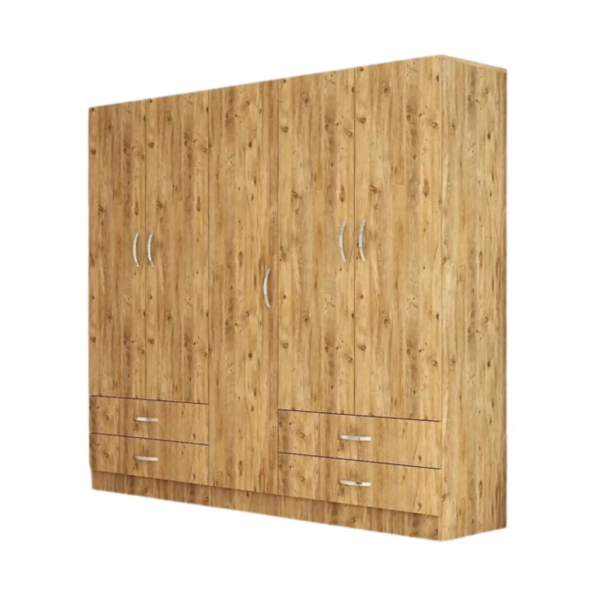 Dressing GRD0702, stejar, PAL melaminat, cu 5 usi si 4 sertare, 200x47x182 cm