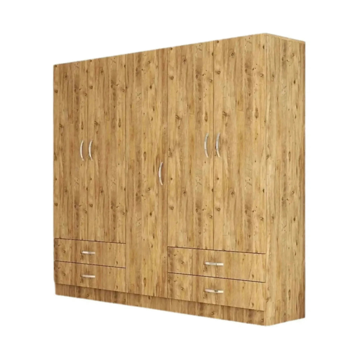 Dressing GRD0702, stejar, PAL melaminat, cu 5 usi si 4 sertare, 200x47x182 cm
