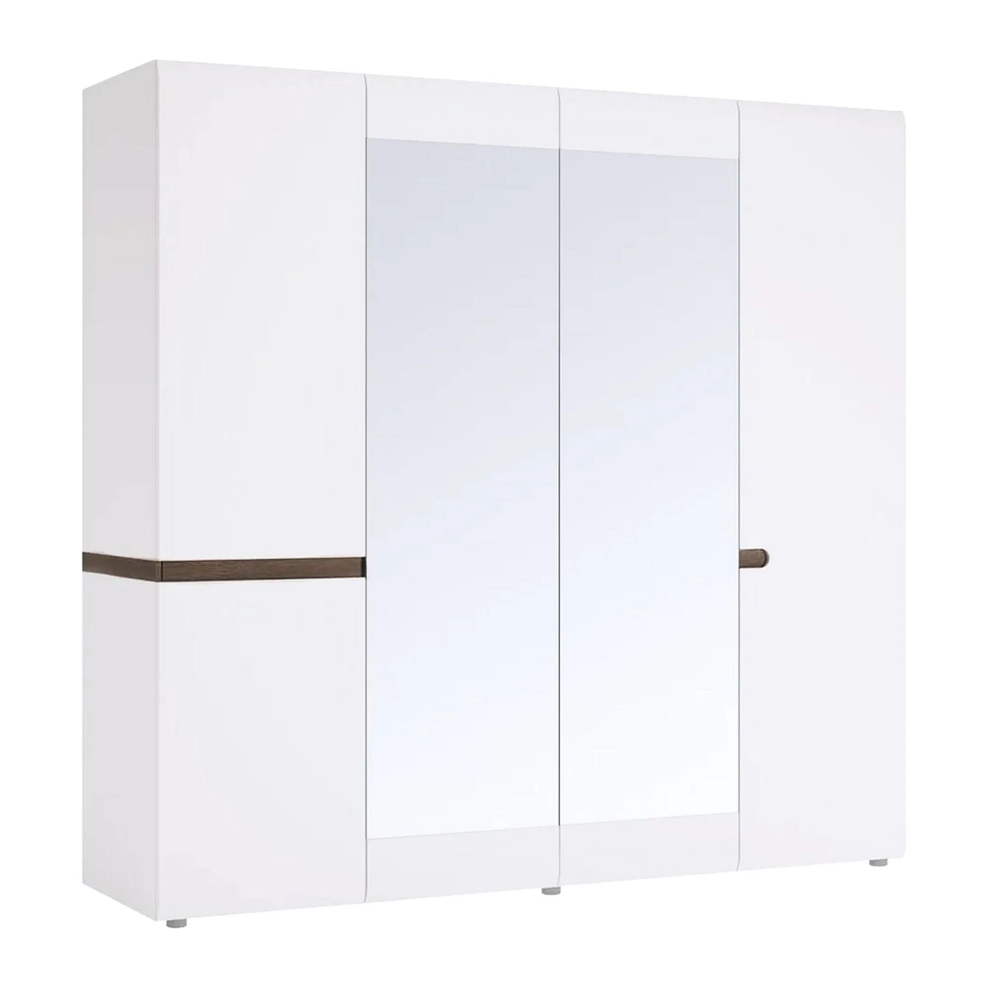 Dressing LYNATET TYP 23, alb lucios, PAL laminat, 219x59x209 cm