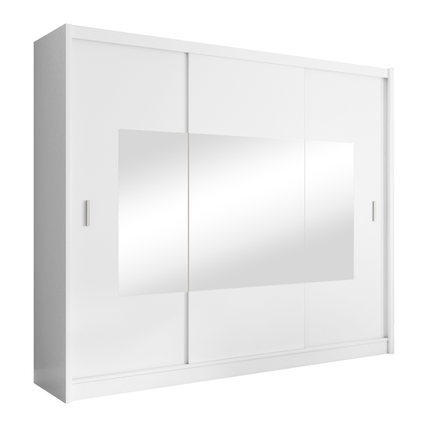 Dressing MADRYT, alb, PAL melaminat, cu 3 usi, 250x61x215 cm