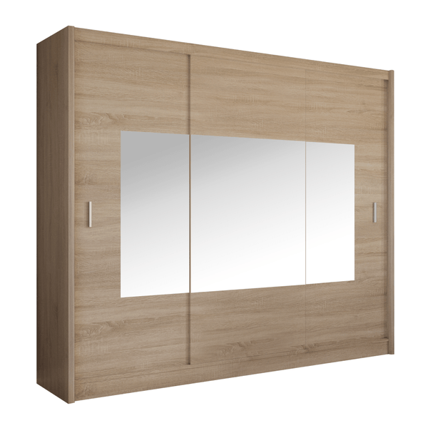 Dressing MADRYT, stejar sonoma, PAL melaminat, cu 3 usi, 250x61x215 cm