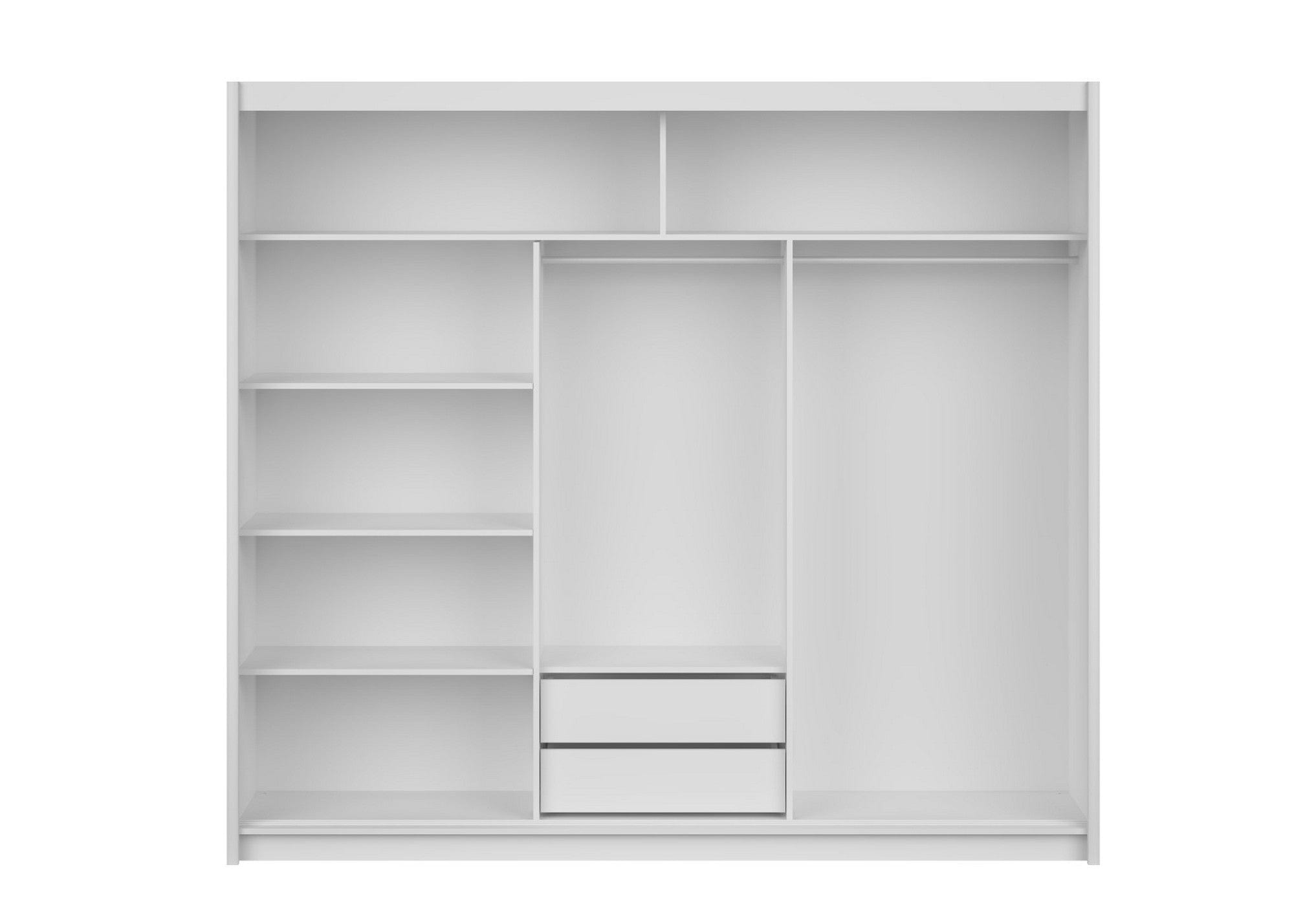 Dressing MARIO 200, pin alb, PAL, cu 3 usi, 200x61x216 cm