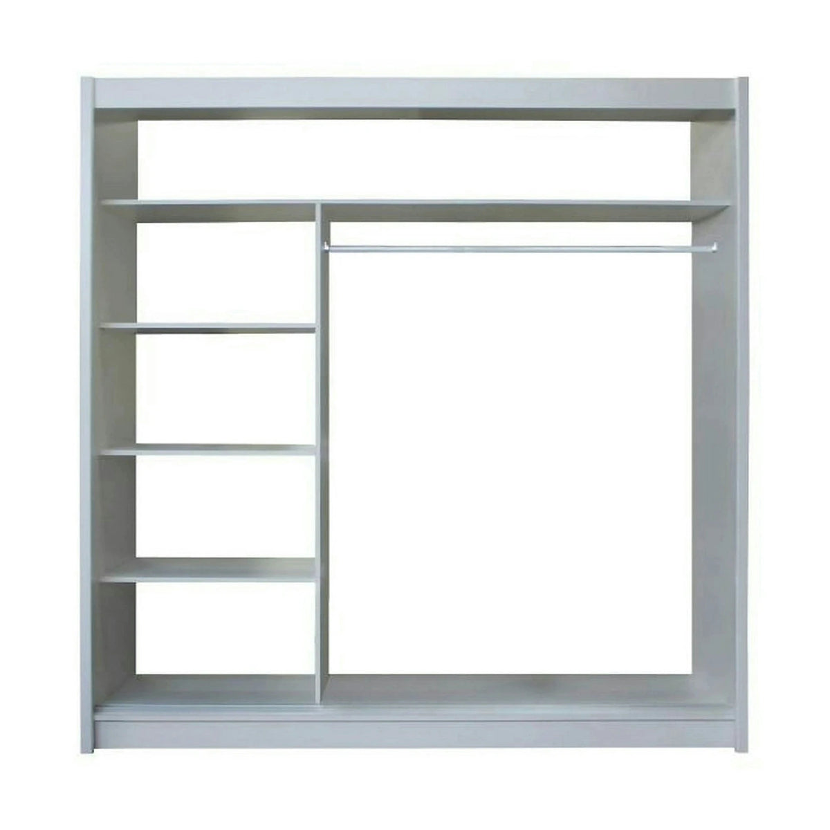 Dressing MERINA, stejar sonoma/gri, PAL melaminat, cu 2 usi, 203x60x215 cm