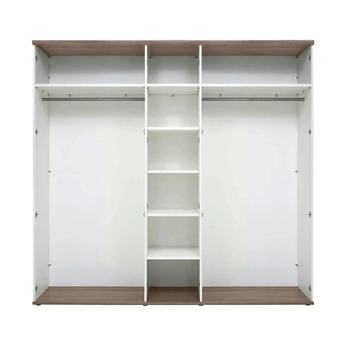 Dressing STOCKHOLM, pin alb andersen/stejar sonoma, PAL, cu 5 usi, 243x59x226 cm