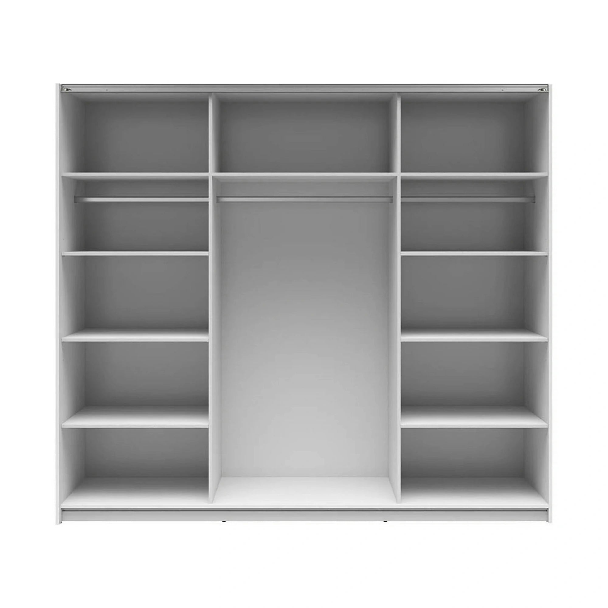 Dressing TETRIX, alb lucios, PAL, cu 2 usi, 220x60x196 cm