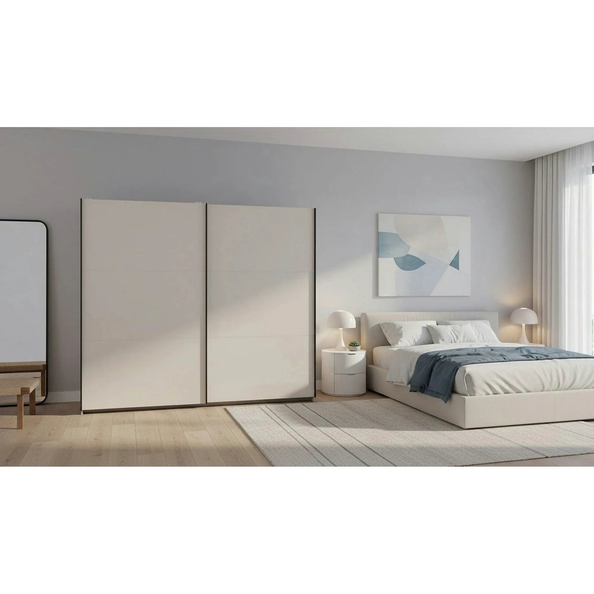 Dressing TETRIX, casmir, PAL, cu 2 usi, 220x60x196 cm