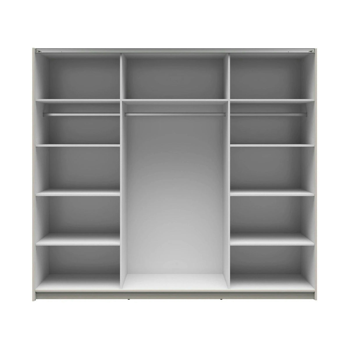 Dressing TETRIX, casmir, PAL, cu 2 usi si oglinda, 220x60x196 cm