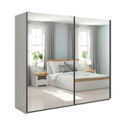 Dressing TETRIX, casmir, PAL, cu 2 usi si oglinzi, 220x60x196 cm