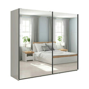 Dressing TETRIX, casmir, PAL, cu 2 usi si oglinzi, 220x60x196 cm