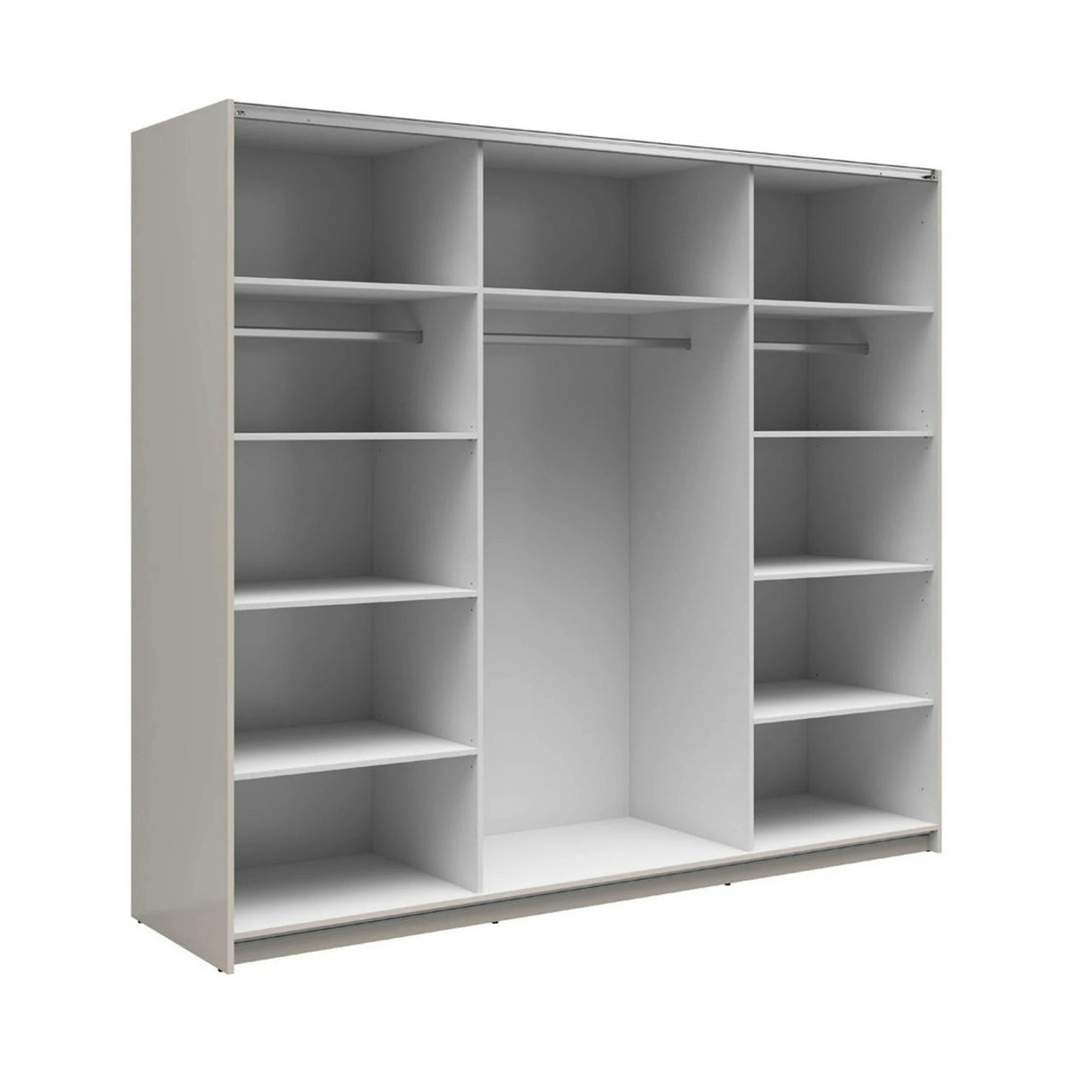 Dressing TETRIX, casmir, PAL, cu 2 usi si oglinzi, 220x60x196 cm