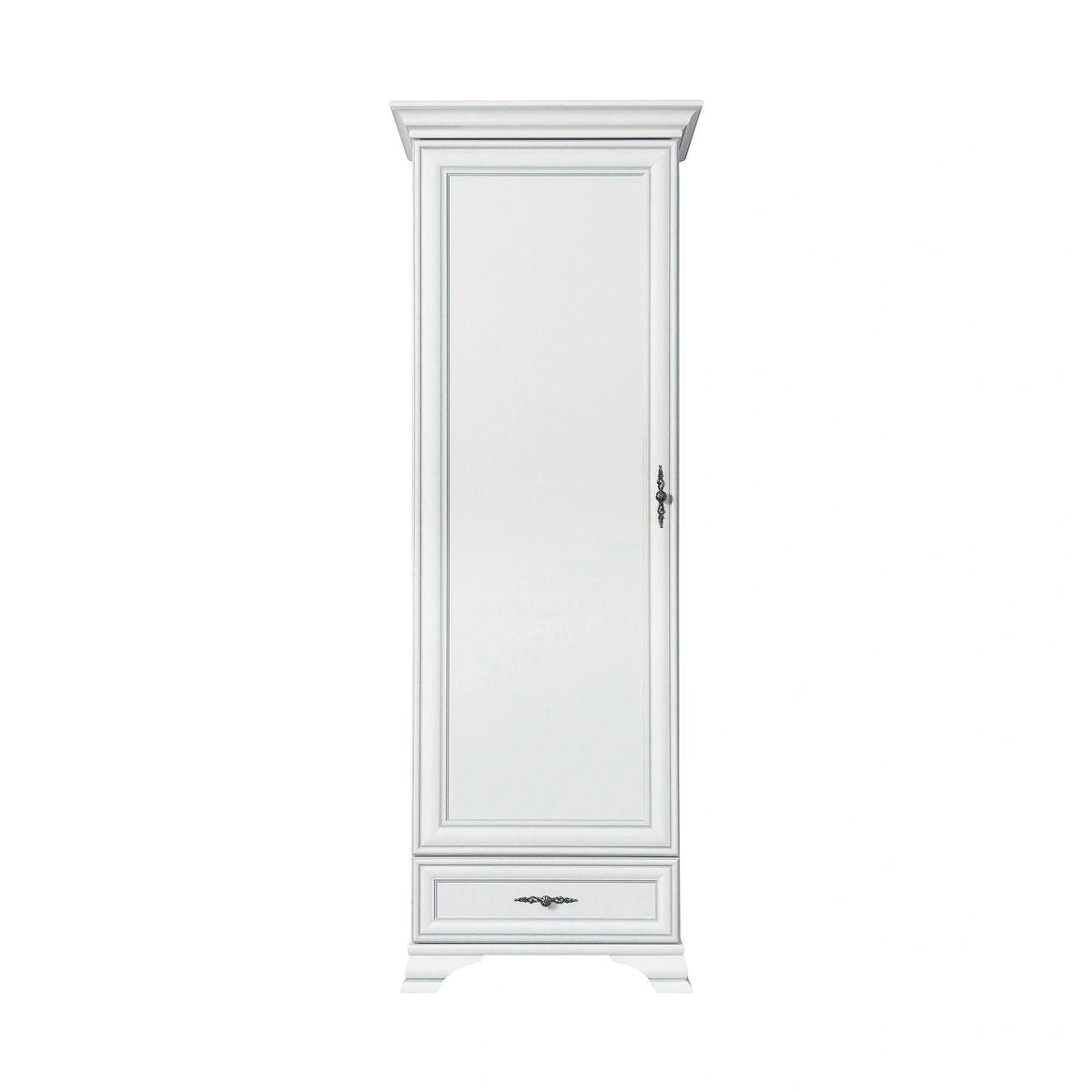 Dulap alb living IDENTO, PAL, cu o usa si un sertar, 70x43x210 cm