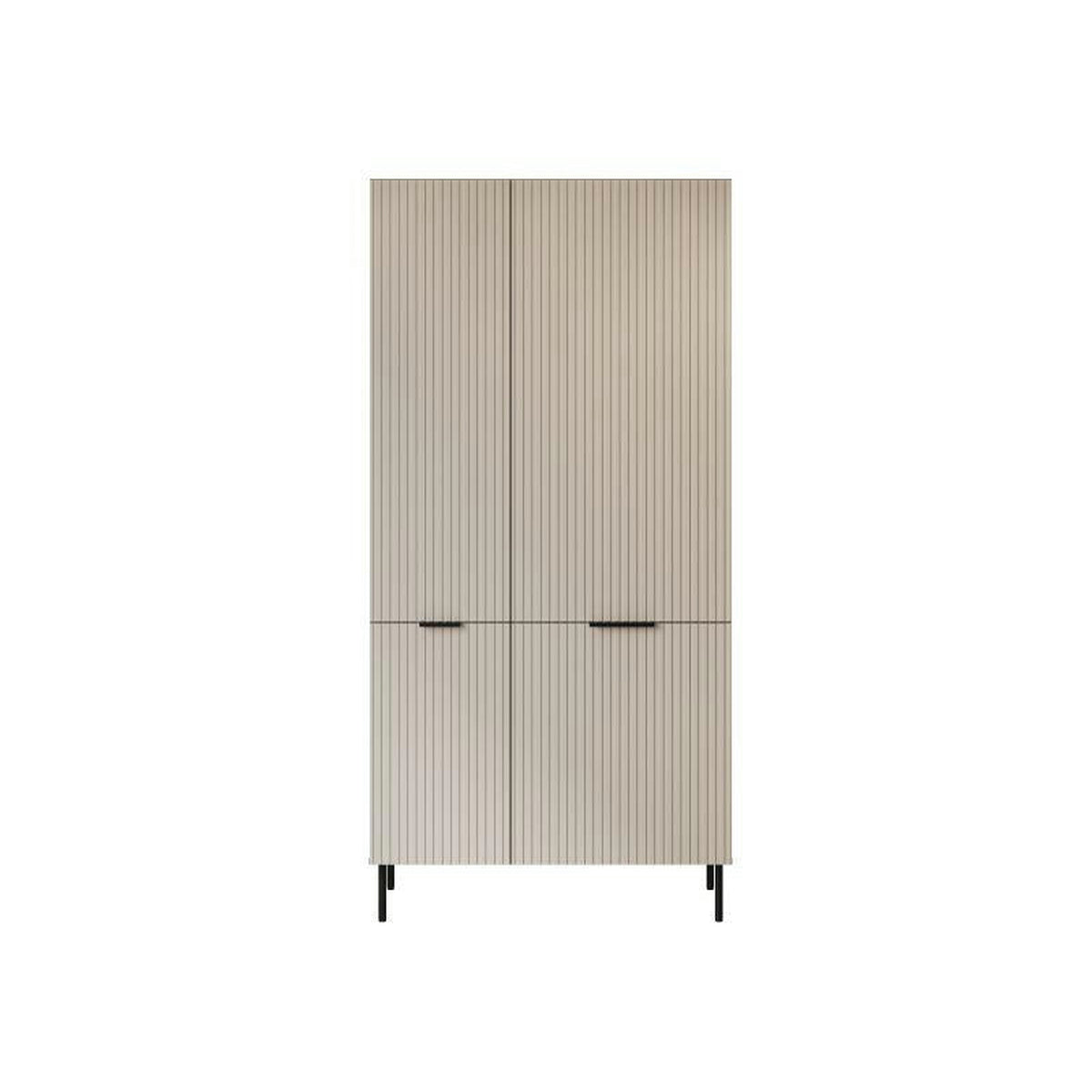 Dulap ALMERA TYP5, nuc/casmir, PAL laminat, cu 2 usi, 90x52x185 cm