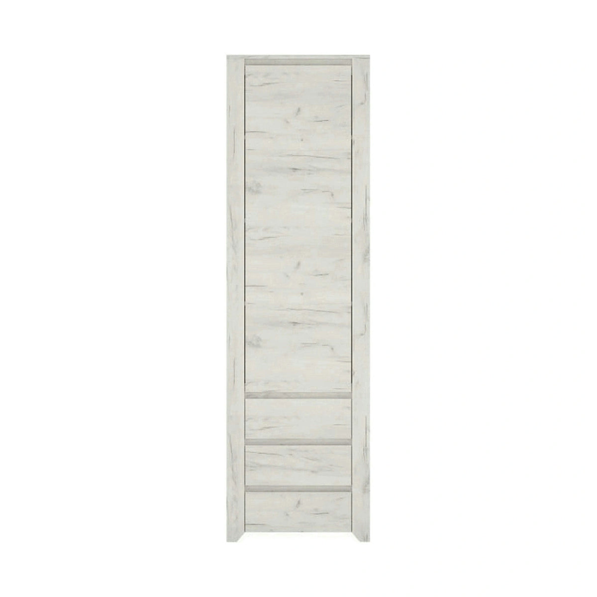 Dulap ANGEL tip 10, alb, PAL melaminat, cu o usa si 3 sertare, 56x40x191 cm
