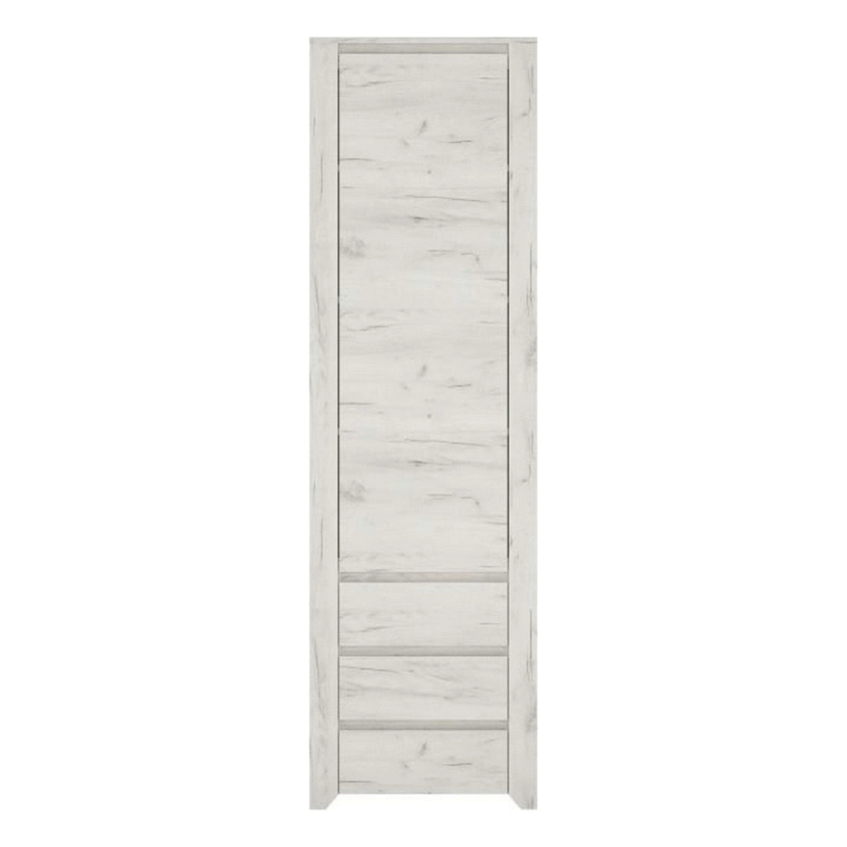 Dulap ANGEL tip 10, alb, PAL melaminat, cu o usa si 3 sertare, 56x40x191 cm