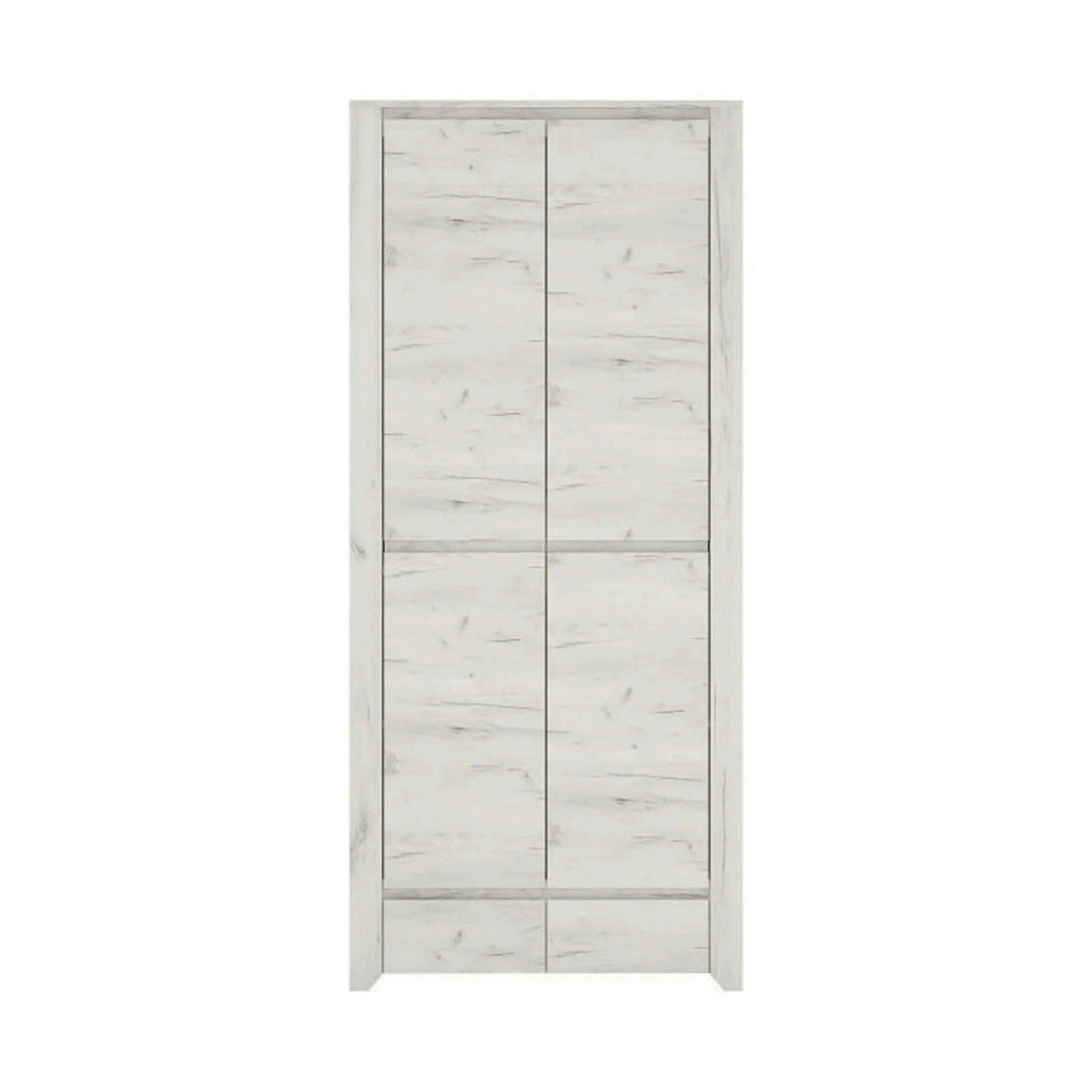Dulap ANGEL tip 20, alb craft, PAL melaminat, cu 2 usi, 84x58x191 cm