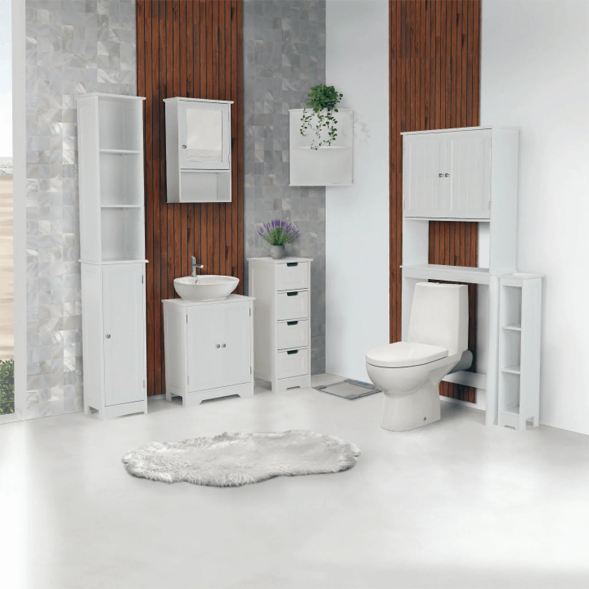 Dulap ATENE TYPUL 3, alb, cu 2 usi, 50x25x60 cm