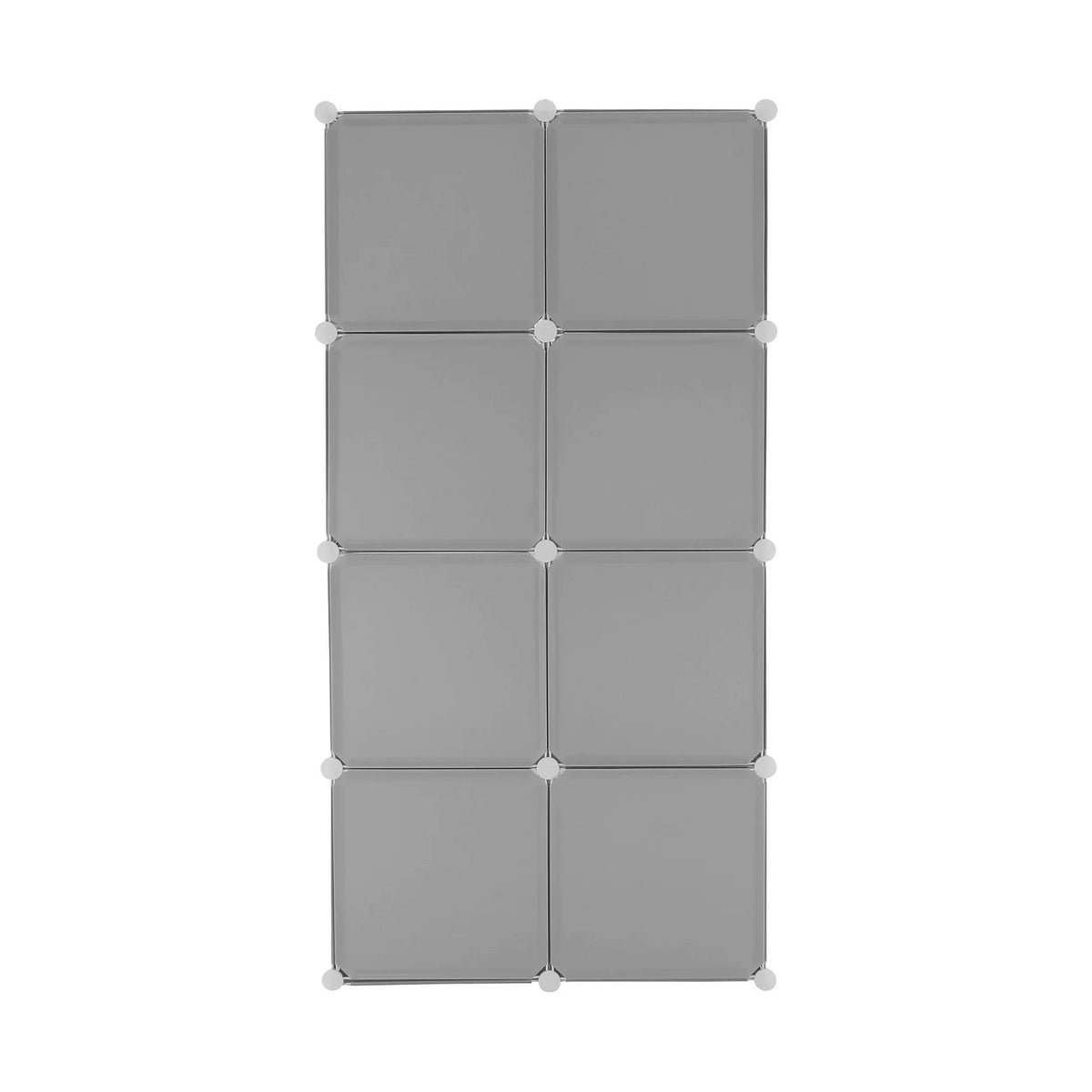 Dulap ATREY, gri, metal/plastic, cu 8 usi, 74x37x148 cm