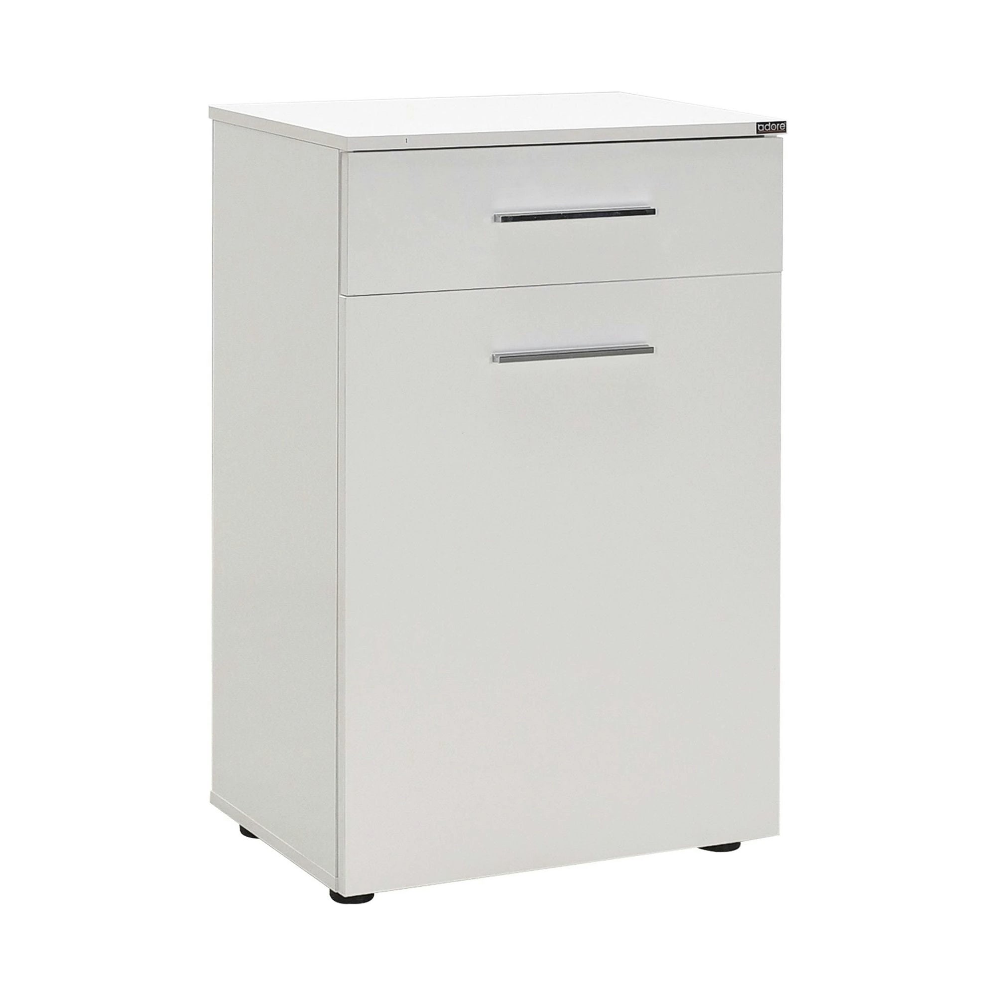Dulap baie ADR-611-PP-1, alb, PAL melaminat, cu o usa si un sertar, 52x38x83 cm