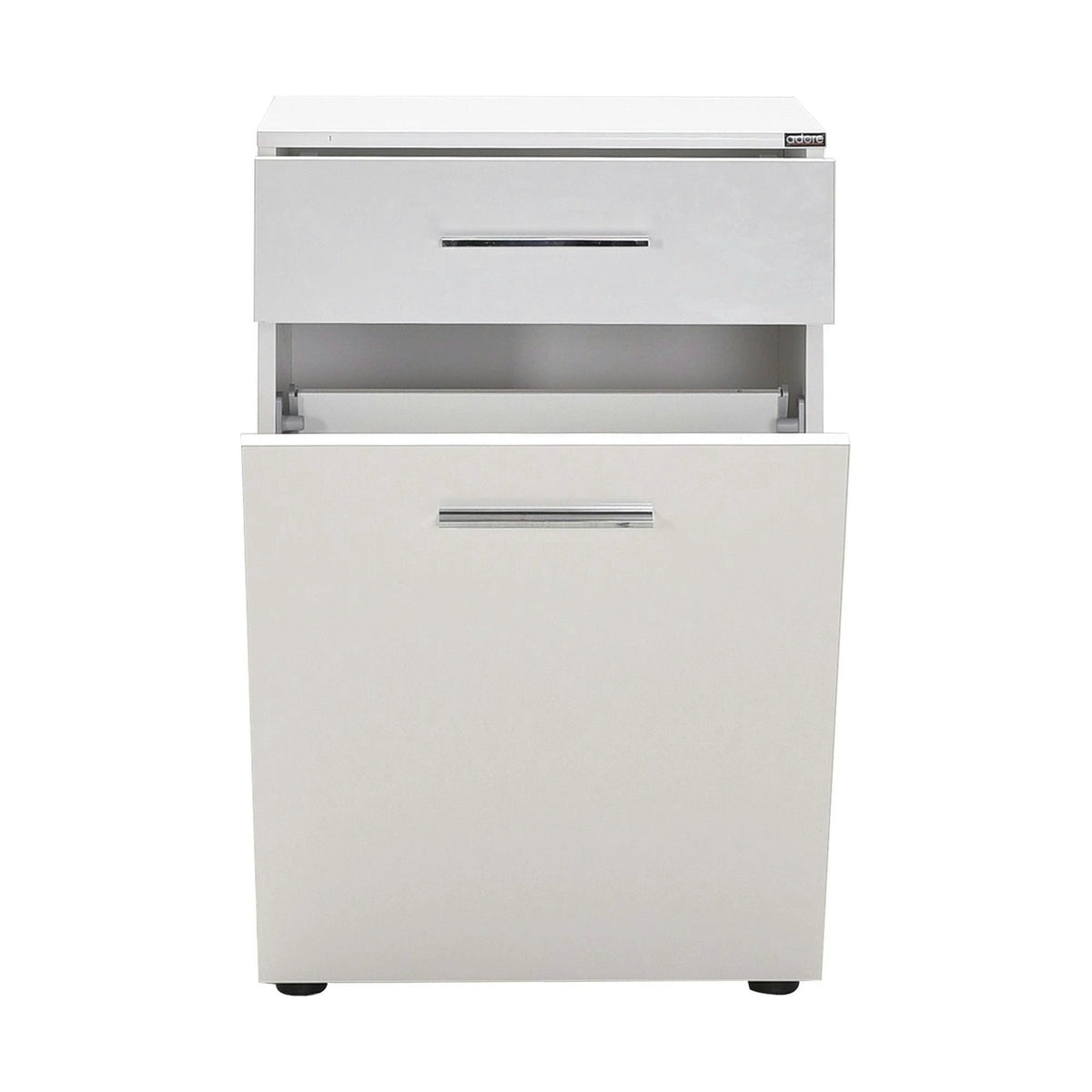Dulap baie ADR-611-PP-1, alb, PAL melaminat, cu o usa si un sertar, 52x38x83 cm