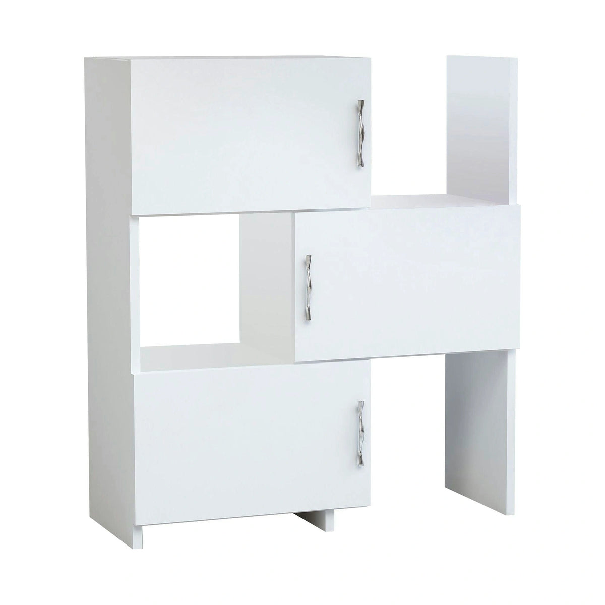 Dulap baie ANNA, alb, PAL melaminat, cu 3 usi, 65x32x90 cm