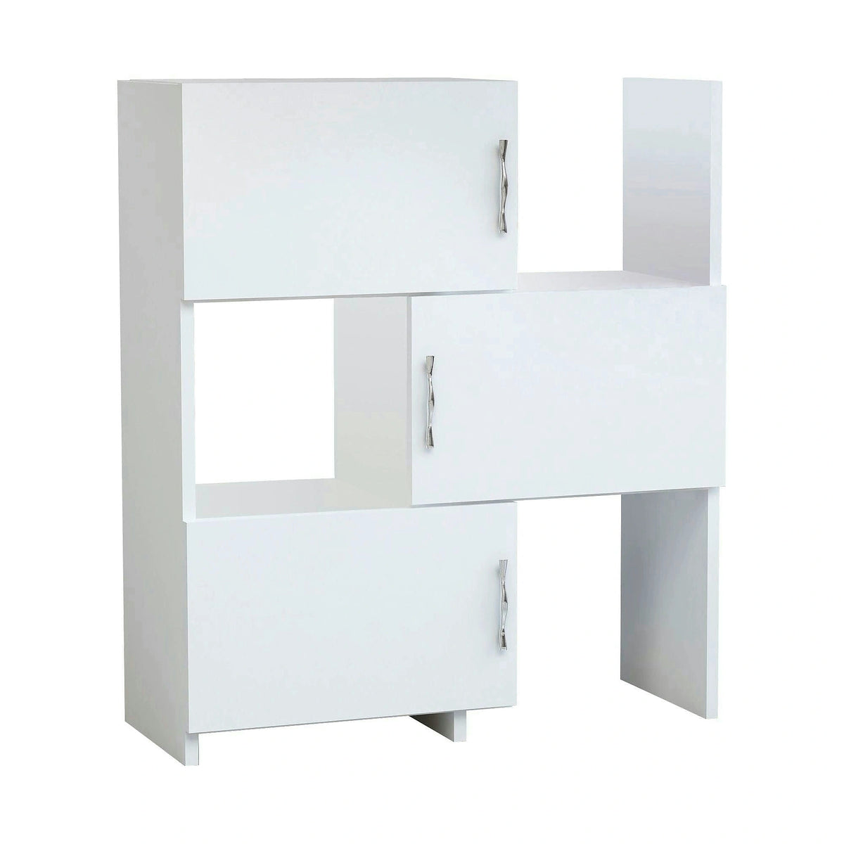 Dulap baie ANNA, alb, PAL melaminat, cu 3 usi, 65x32x90 cm