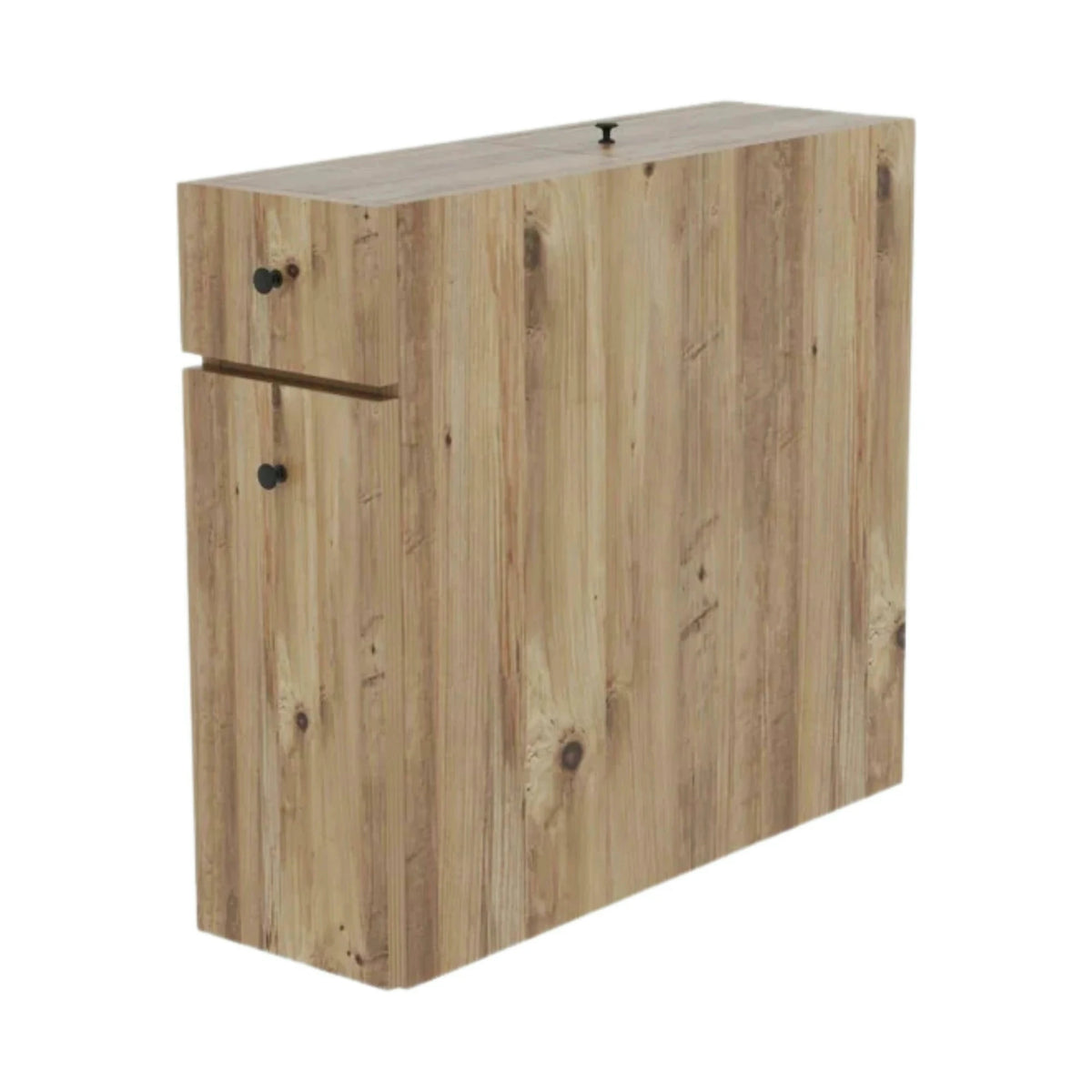 Dulap baie CALENCIA, stejar miere, PAL melaminat, cu 2 sertare, 19x60x55 cm