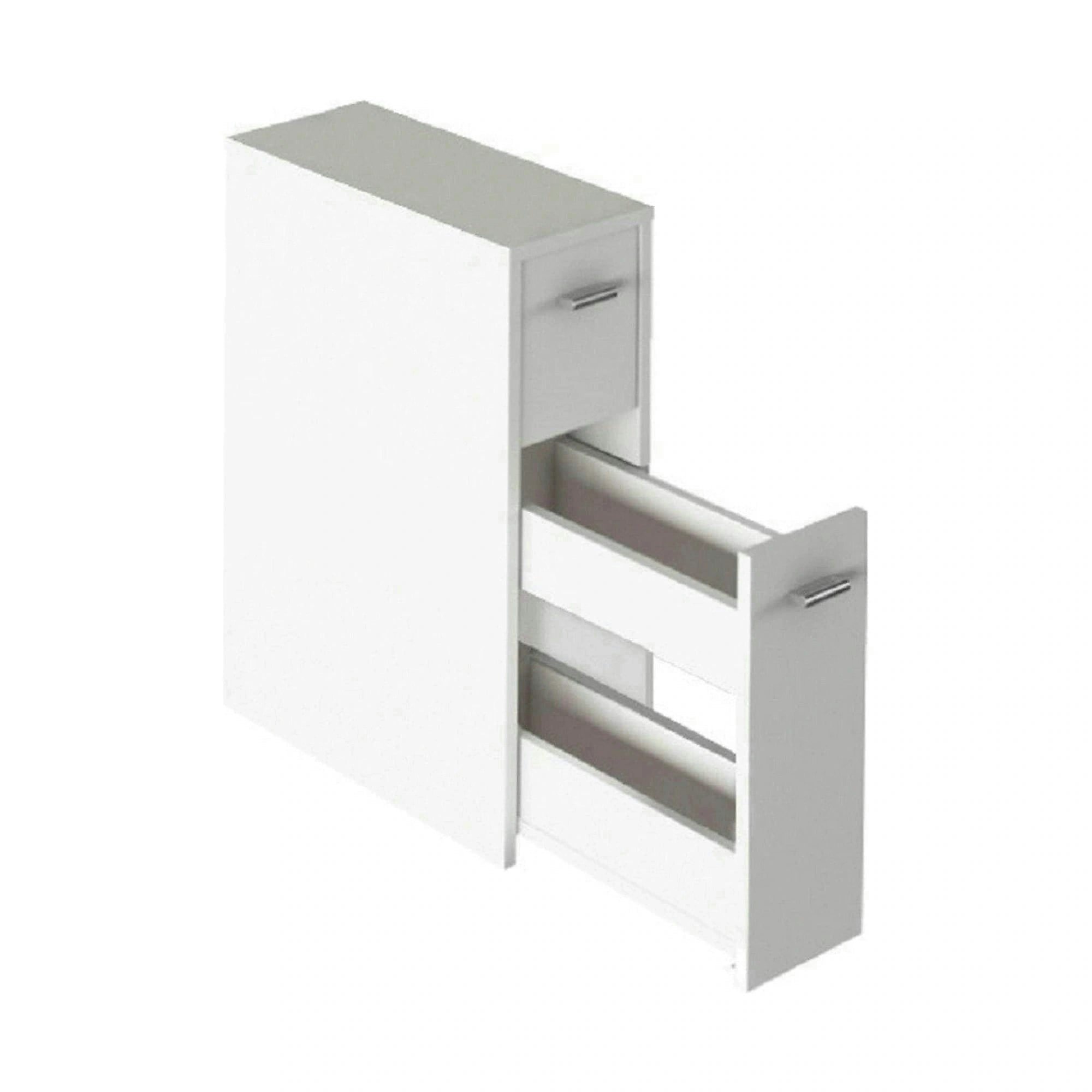 Dulap baie NATALI TYP 8, alb, DTD laminat, cu 2 sertare, 45x20x61 cm