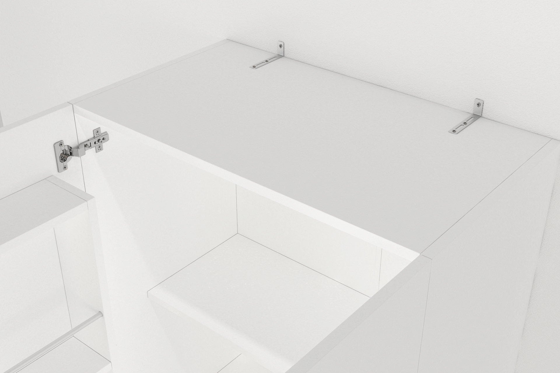 Dulap baie ODEON V2, alb, PAL, cu 2 usi, 76x44x180 cm
