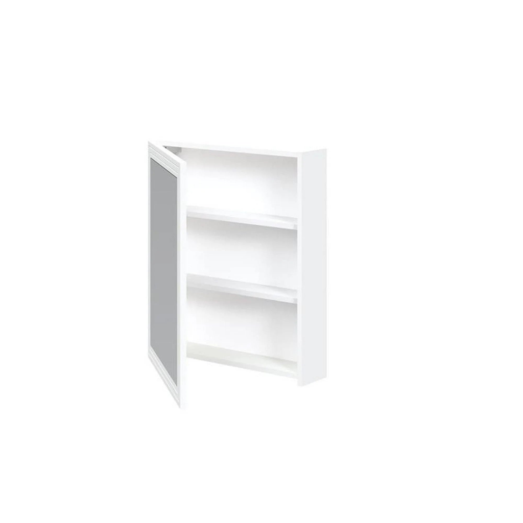 Dulap baie TORETO, alb mat, PAL laminat, cu oglinda, 60x15x70 cm