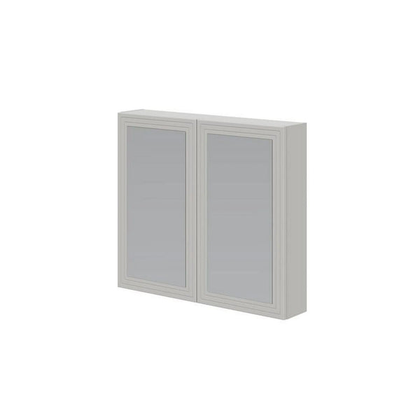 Dulap baie TORETO, casmir mat, PAL laminat, cu oglinzi, 80x15x70 cm