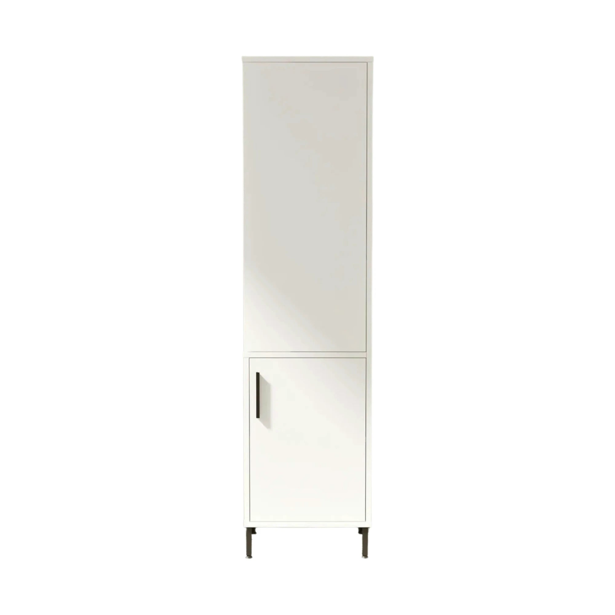 Dulap baie VI1-W, alb, PAL melaminat/metal, cu 2 usi, 45x36x174 cm