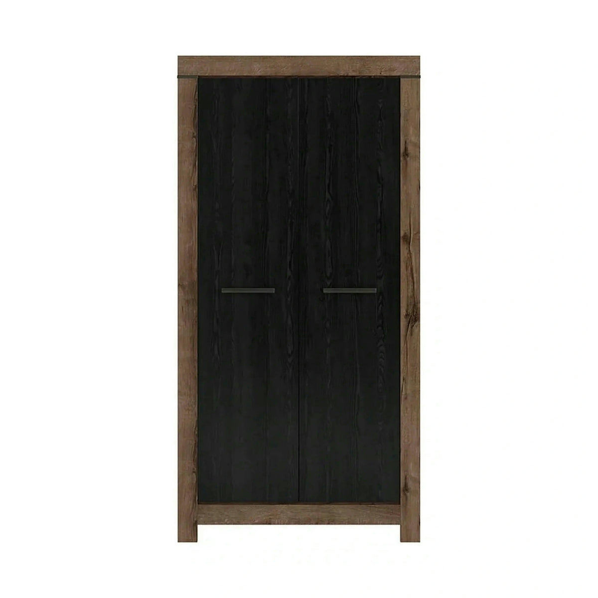 Dulap BALIN, negru/stejar, PAL, cu 2 usi, 98x55x195 cm