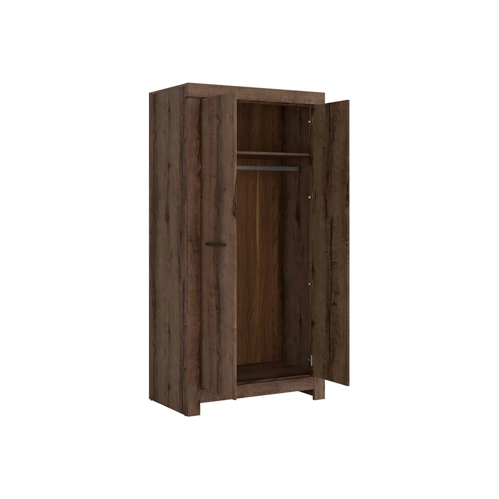 Dulap BALIN, stejar, PAL, cu 2 usi, 98x55x195 cm