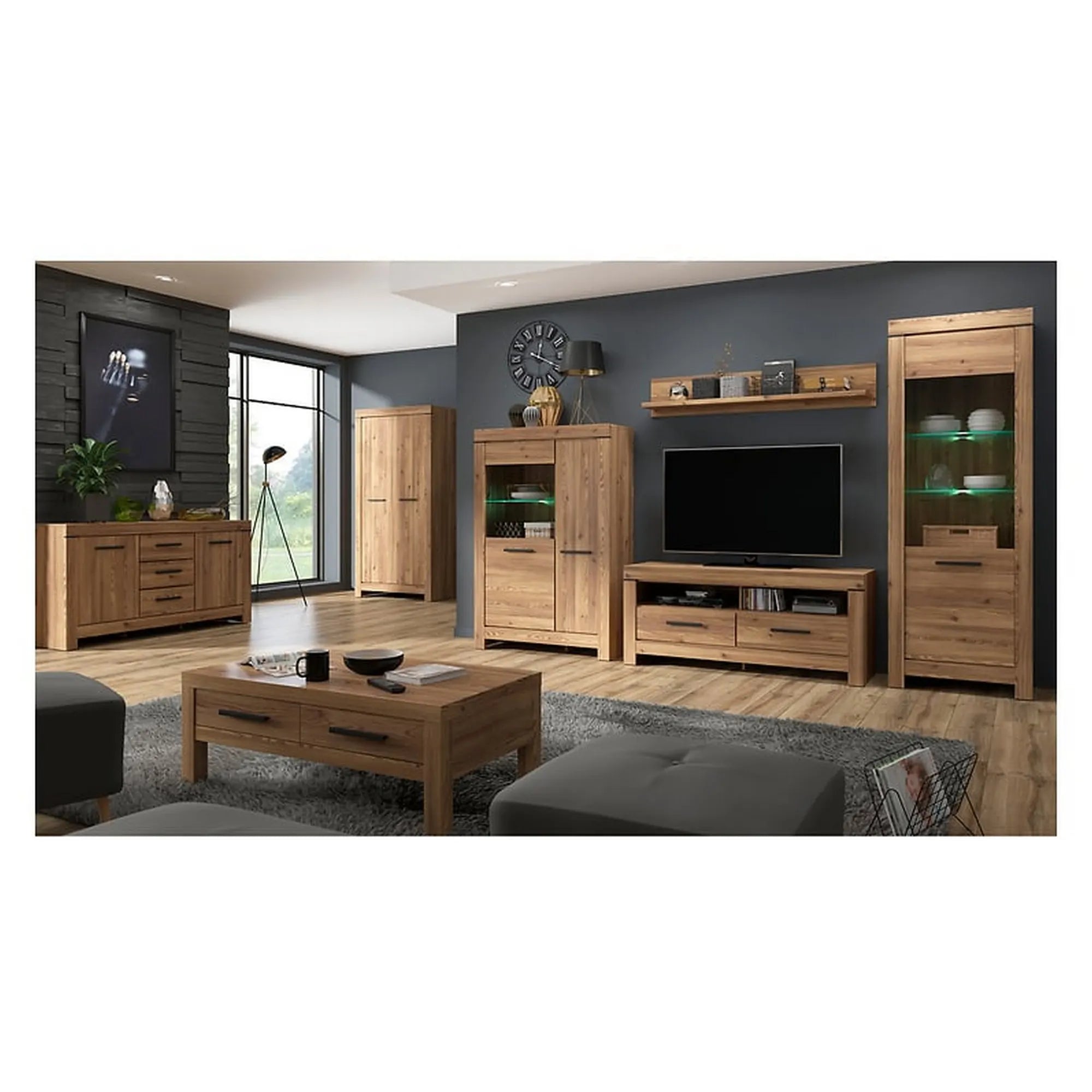 Dulap BALIN, zada sibiu, PAL, cu 2 usi, 98x55x195 cm