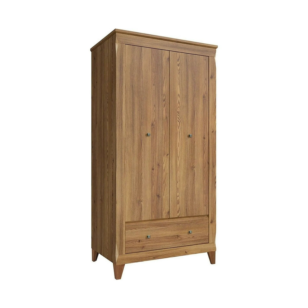 Dulap BERGEN, stejar zada Sibiu, PAL, cu 2 usi si un sertar, 102x63x202 cm