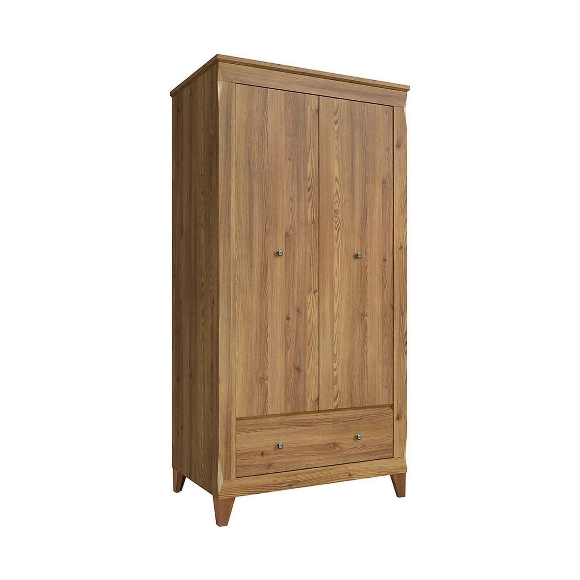 Dulap BERGEN, stejar zada Sibiu, PAL, cu 2 usi si un sertar, 102x63x202 cm
